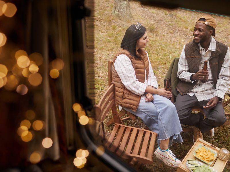 Couple Enjoying Van Life